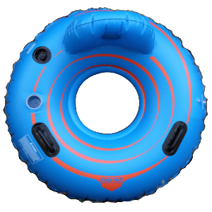 picture of a blue tube used for river tubing