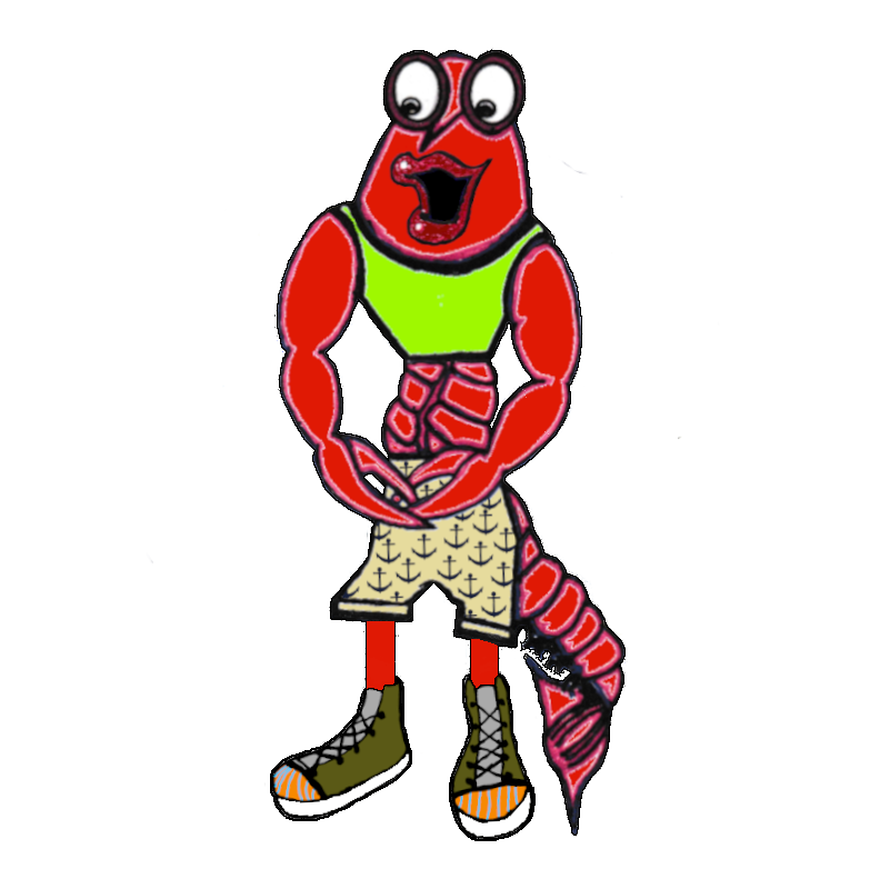 Crawdaddys Tube Rental Logo In Shoes