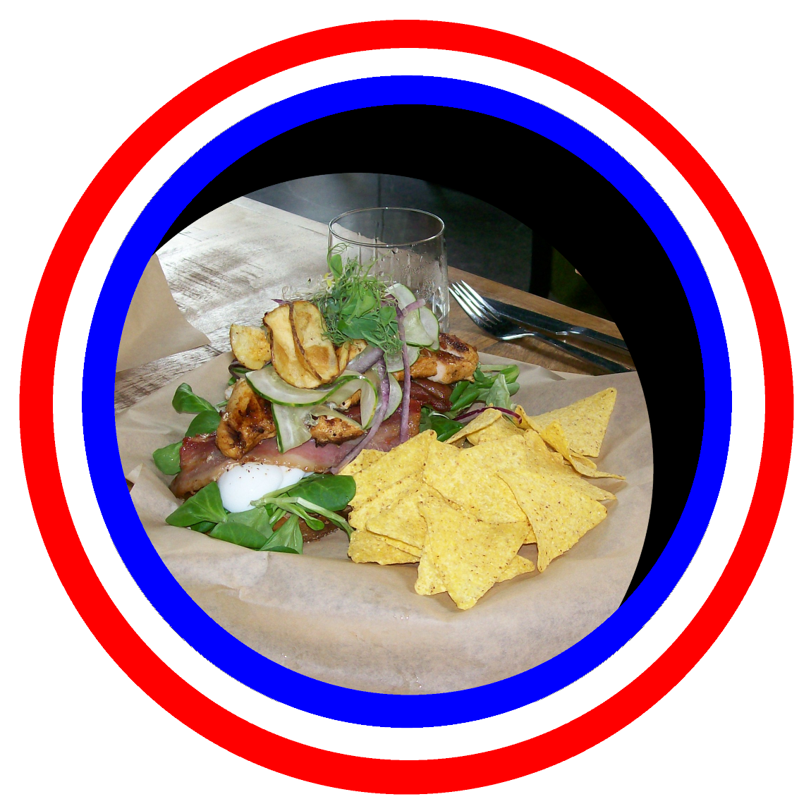 food graphic for restaruants link button