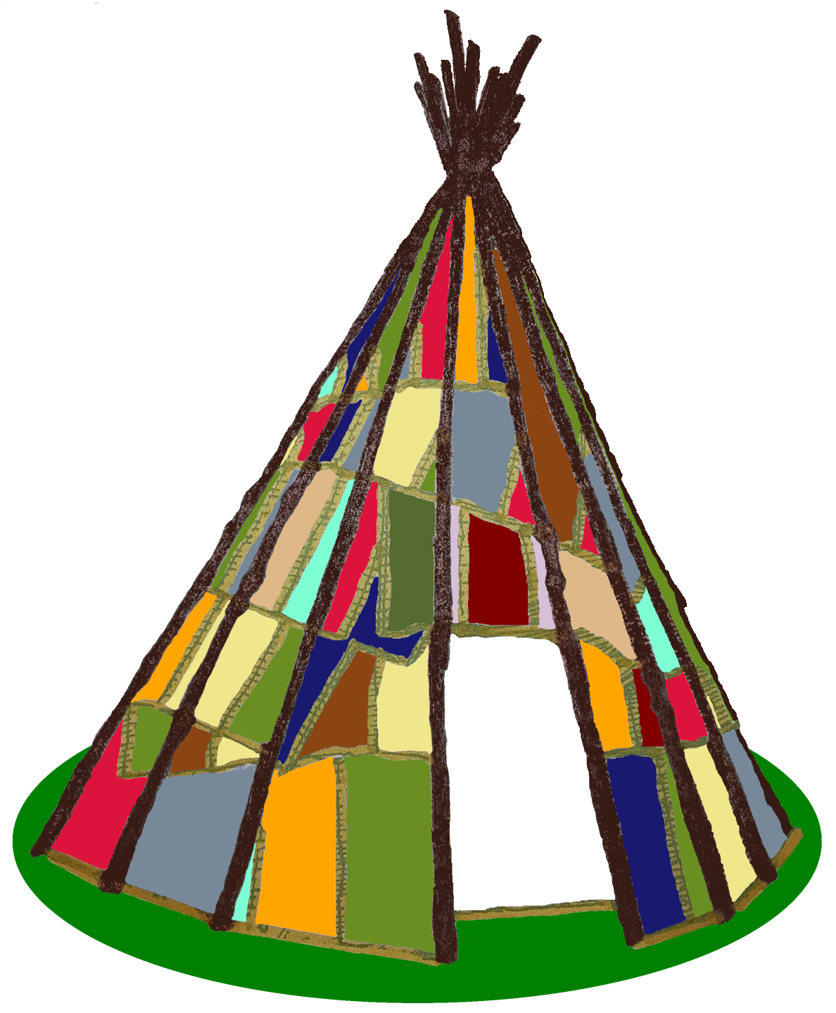 teepee graphic for hotels and lodging link button